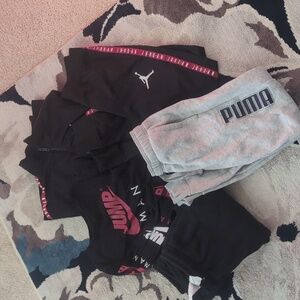 Boys Air Jordan and Puma sweatpants